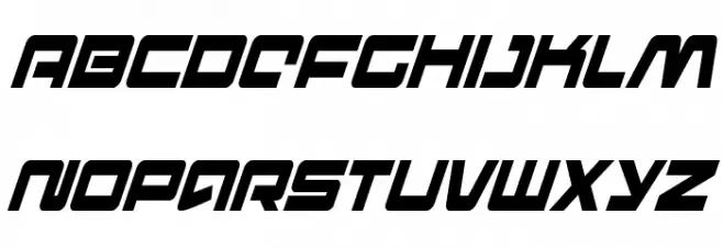 Pulse Rifle Condensed Italic Schriftart Groß