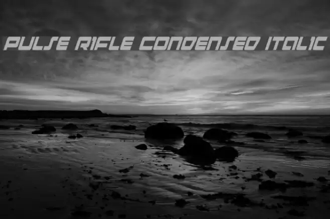 Pulse Rifle Condensed Italic Fonte examples