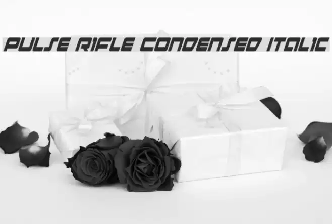 Pulse Rifle Condensed Italic Fonte examples