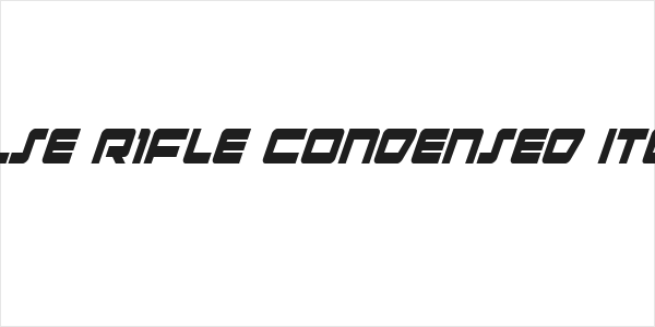 Pulse Rifle Condensed Italic Logo