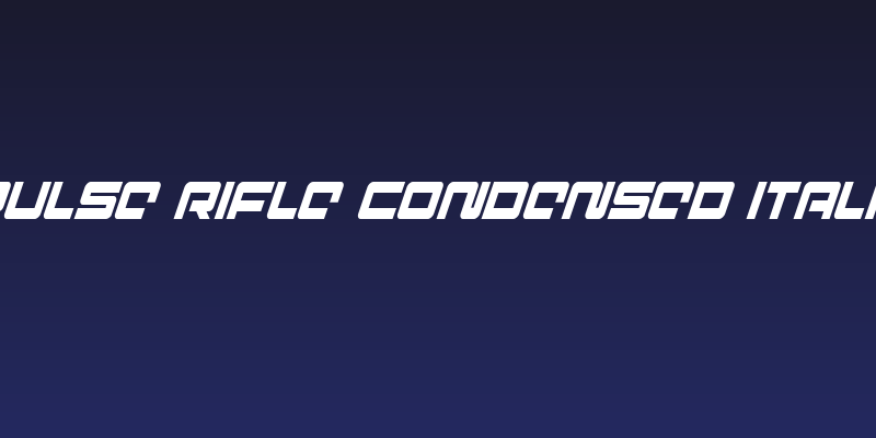 Pulse Rifle Condensed Italic Social Header