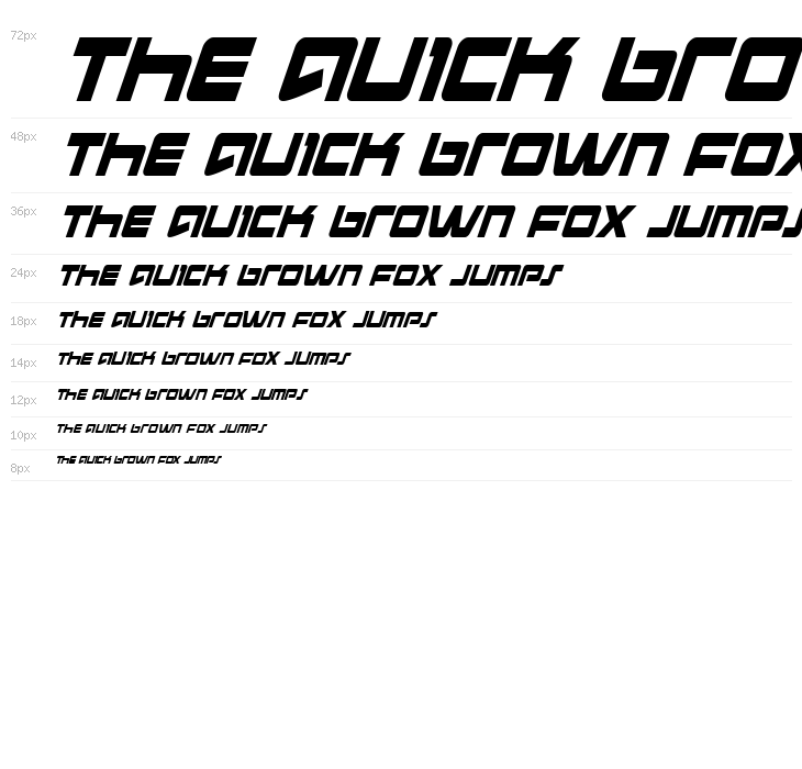 Pulse Rifle Condensed Italic Waterfall