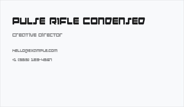 Pulse Rifle Condensed Business Card