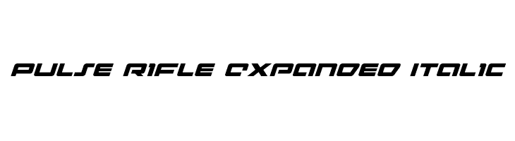 Pulse Rifle Expanded Italic Шрифта