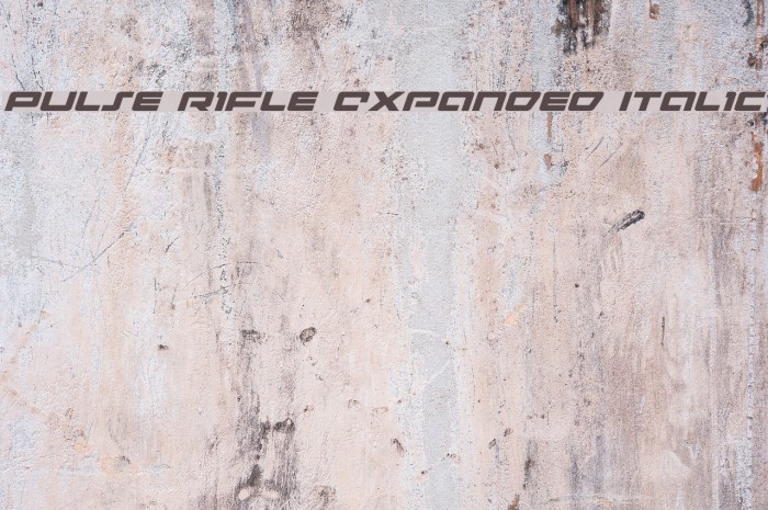Pulse Rifle Expanded Italic フォント examples