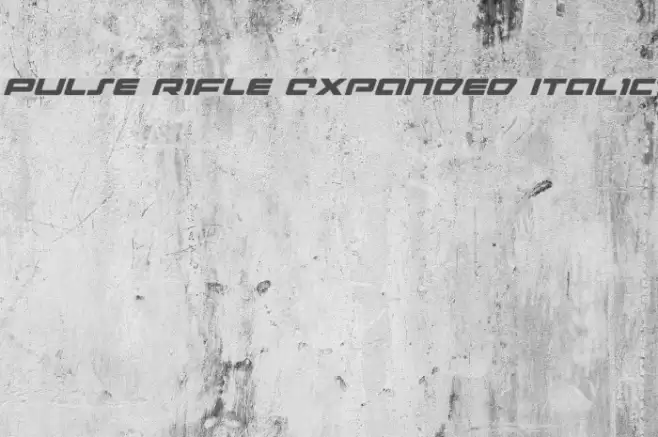 Pulse Rifle Expanded Italic フォント examples