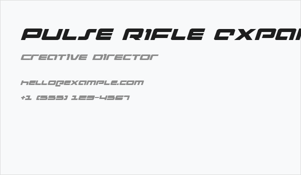 Pulse Rifle Expanded Italic Business Card