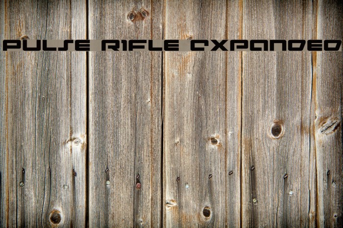 Pulse Rifle Expanded Font examples