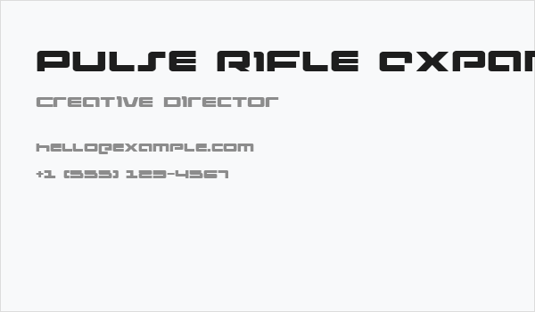 Pulse Rifle Expanded Business Card