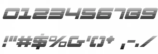 Pulse Rifle Gradient Italic Font OTHER CHARS