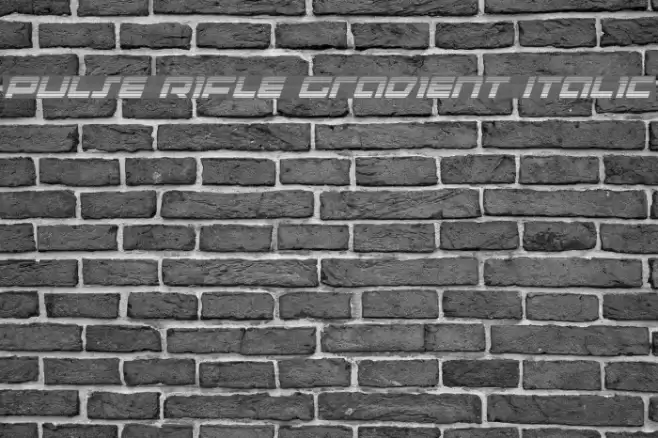 Pulse Rifle Gradient Italic Font examples