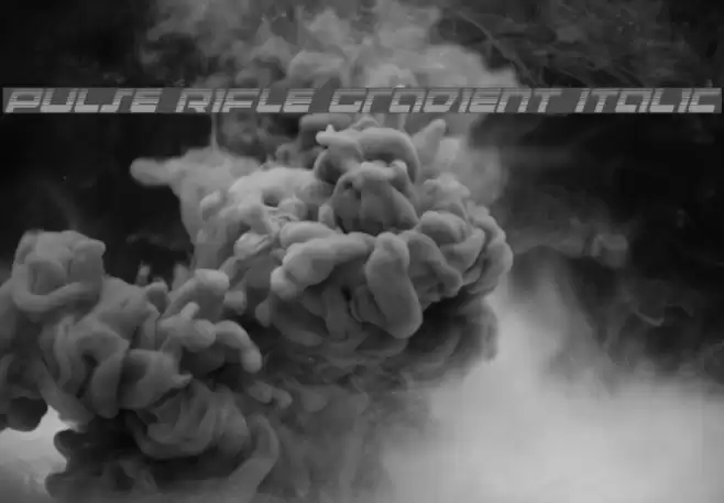 Pulse Rifle Gradient Italic Font examples