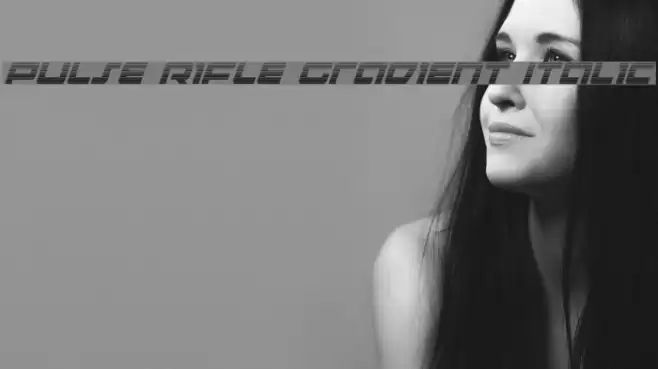 Pulse Rifle Gradient Italic Font examples