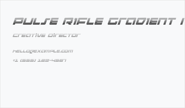 Pulse Rifle Gradient Italic Business Card