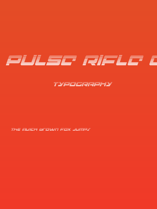 Pulse Rifle Gradient Italic Poster