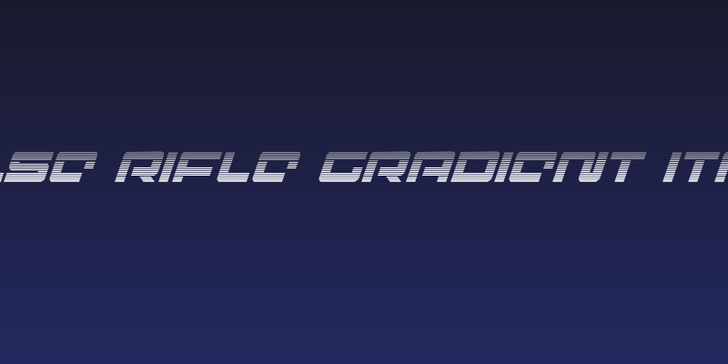 Pulse Rifle Gradient Italic Social Header