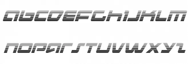 Pulse Rifle Gradient Italic Font LOWERCASE
