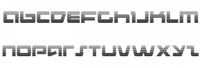 Pulse Rifle Gradient Schriftart Kleinbuchstaben