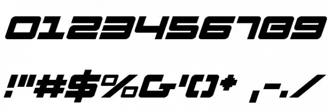 Pulse Rifle Italic Font OTHER CHARS