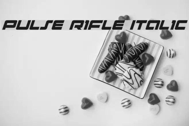 Pulse Rifle Italic Font examples