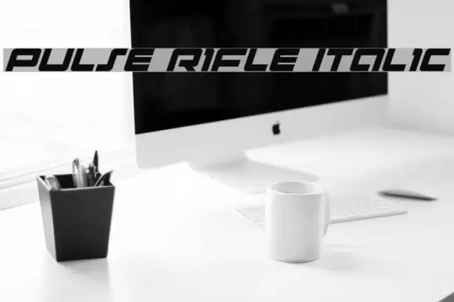 Pulse Rifle Italic Font examples