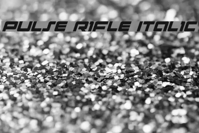 Pulse Rifle Italic Font examples