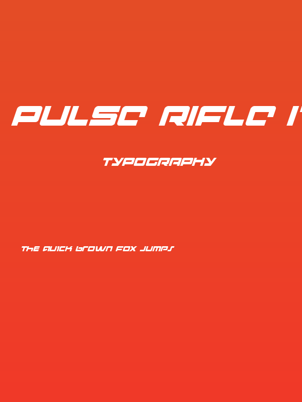 Pulse Rifle Italic Poster