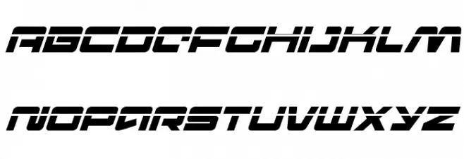 Pulse Rifle Laser Italic フォント 大文字