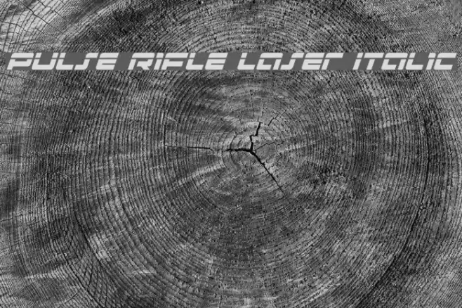 Pulse Rifle Laser Italic Font examples