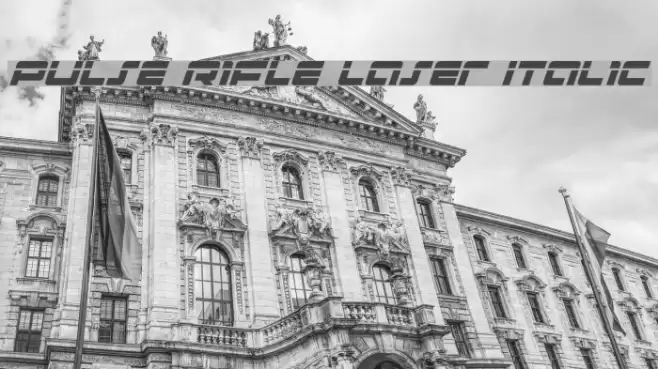 Pulse Rifle Laser Italic Font examples