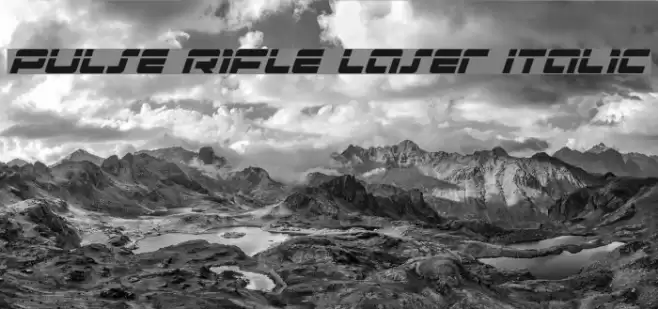 Pulse Rifle Laser Italic Font examples
