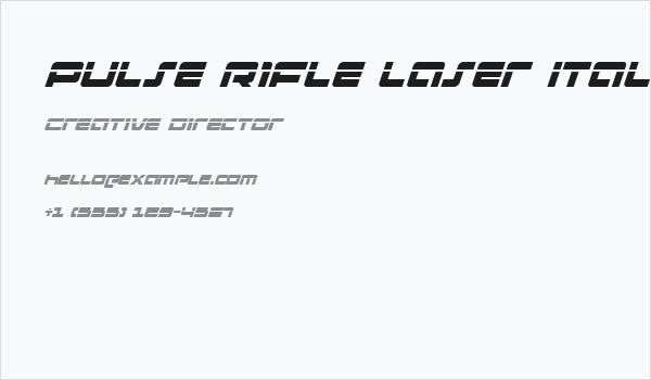 Pulse Rifle Laser Italic Business Card