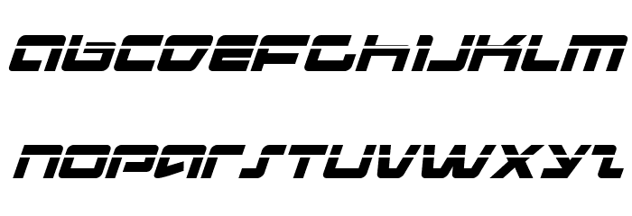 Pulse Rifle Laser Italic Font LOWERCASE