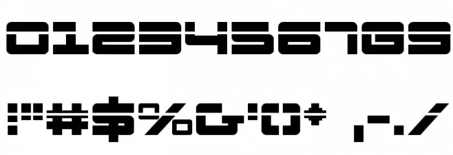 Pulse Rifle Laser Font OTHER CHARS