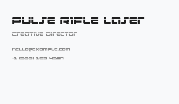 Pulse Rifle Laser Business Card