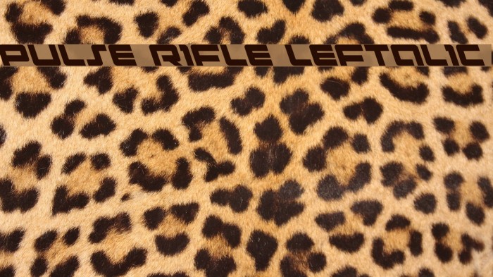 Pulse Rifle Leftalic Font examples