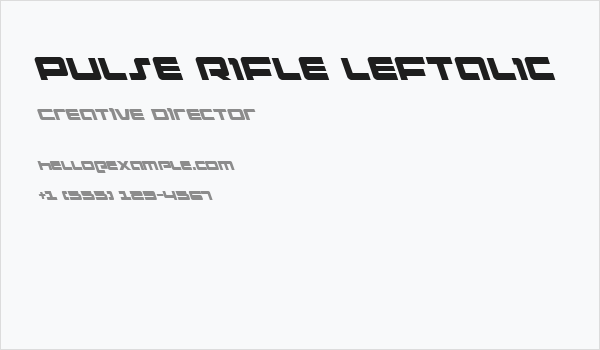 Pulse Rifle Leftalic Business Card