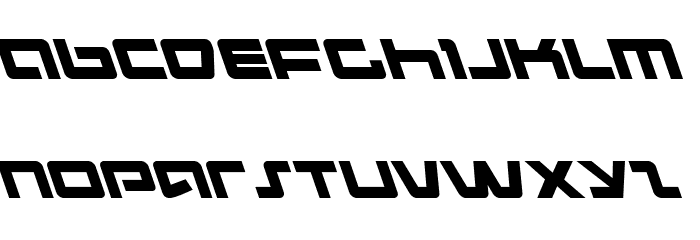 Pulse Rifle Leftalic Font LOWERCASE