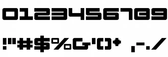 Pulse Rifle Font OTHER CHARS