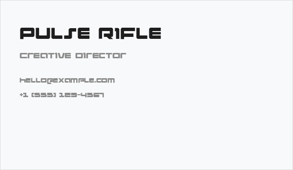Pulse Rifle Business Card