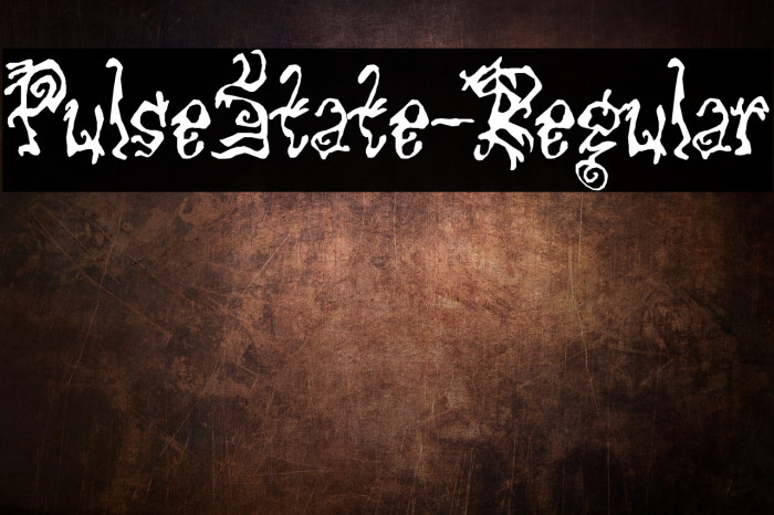 PulseState-Regular Font examples