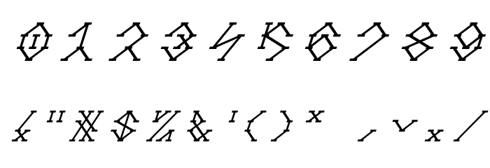 Pulstar Italic Font OTHER CHARS