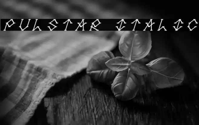 Pulstar Italic Font examples