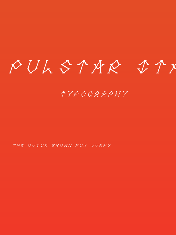 Pulstar Italic Poster