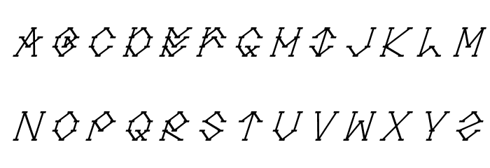 Pulstar Italic Font LOWERCASE