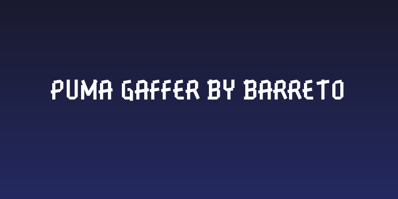 Puma Gaffer by Barreto Social Header