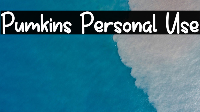 Pumkins Personal Use Example 1