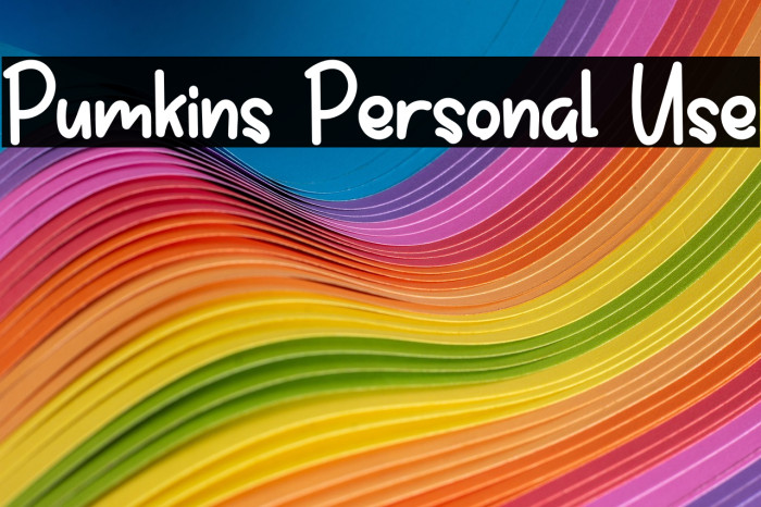 Pumkins Personal Use Example 3