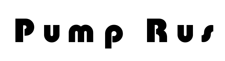 Pump Rus Font