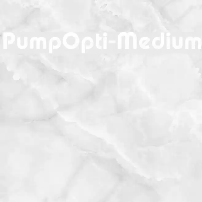 PumpOpti-Medium フォント examples